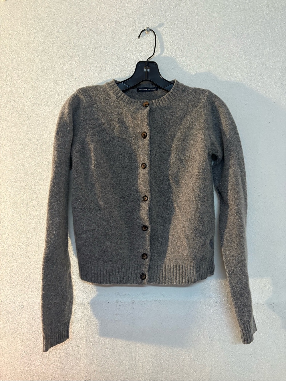 Brandy Melville Gray Button-Up Knit Cardigan-0002